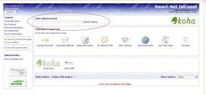 Smart-Net intranet with search box