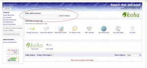 Smart-Net intranet with search box